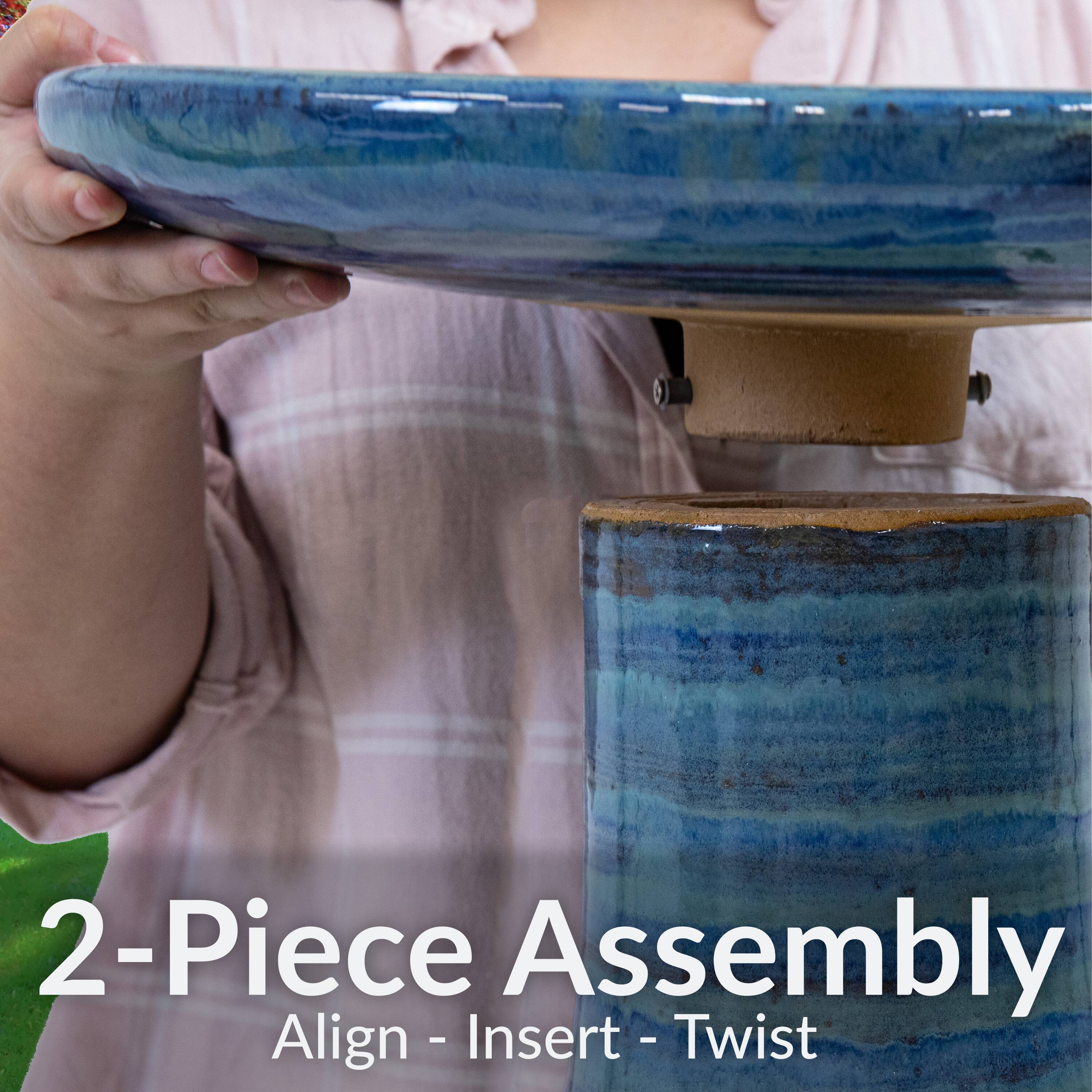 2-Piece Assembly  
Align - Insert - Twist