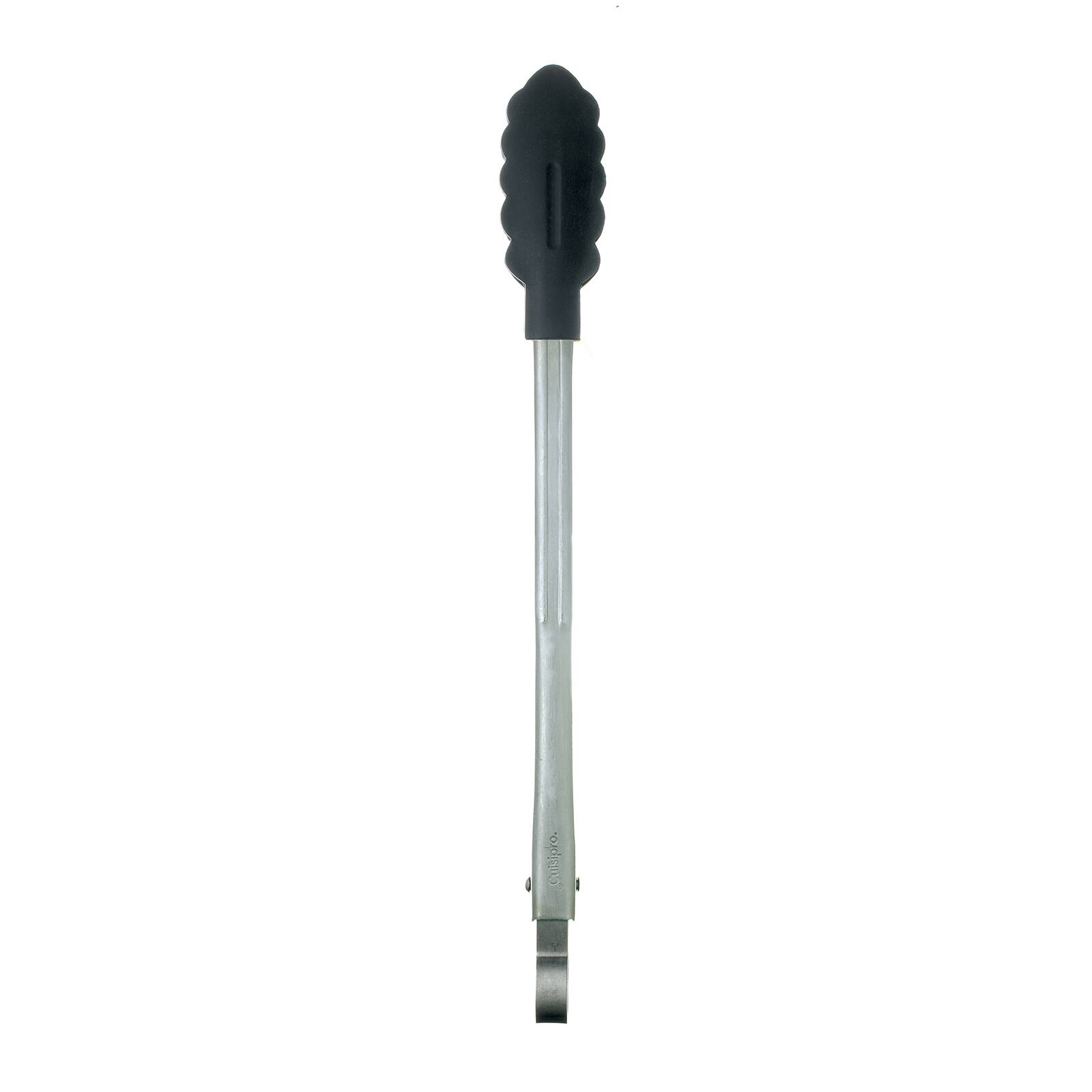 Alt View 1. Cuisipro - 12 Inch Silicone Locking Tongs, Black - Black.