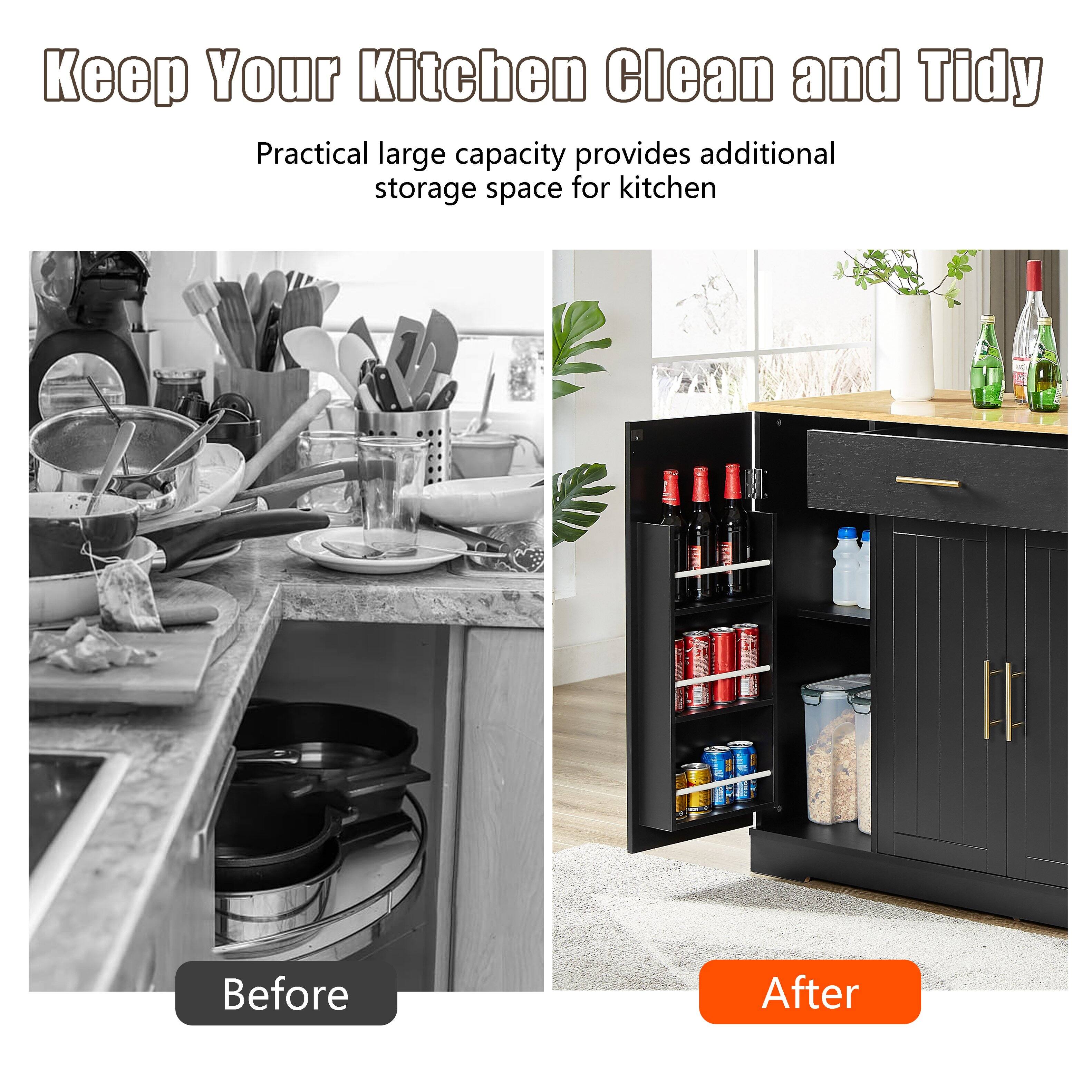 Keep Your Kitchen Clean and Tidy

Practical large capacity provides additional storage space for kitchen

Before

After