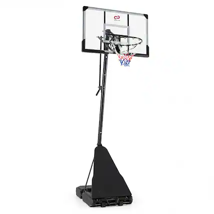 Front. GOPLUS - Goplus Portable Outdoor Basketball Hoop with 44 Inch Shatterproof Backboard for Adults - Black.