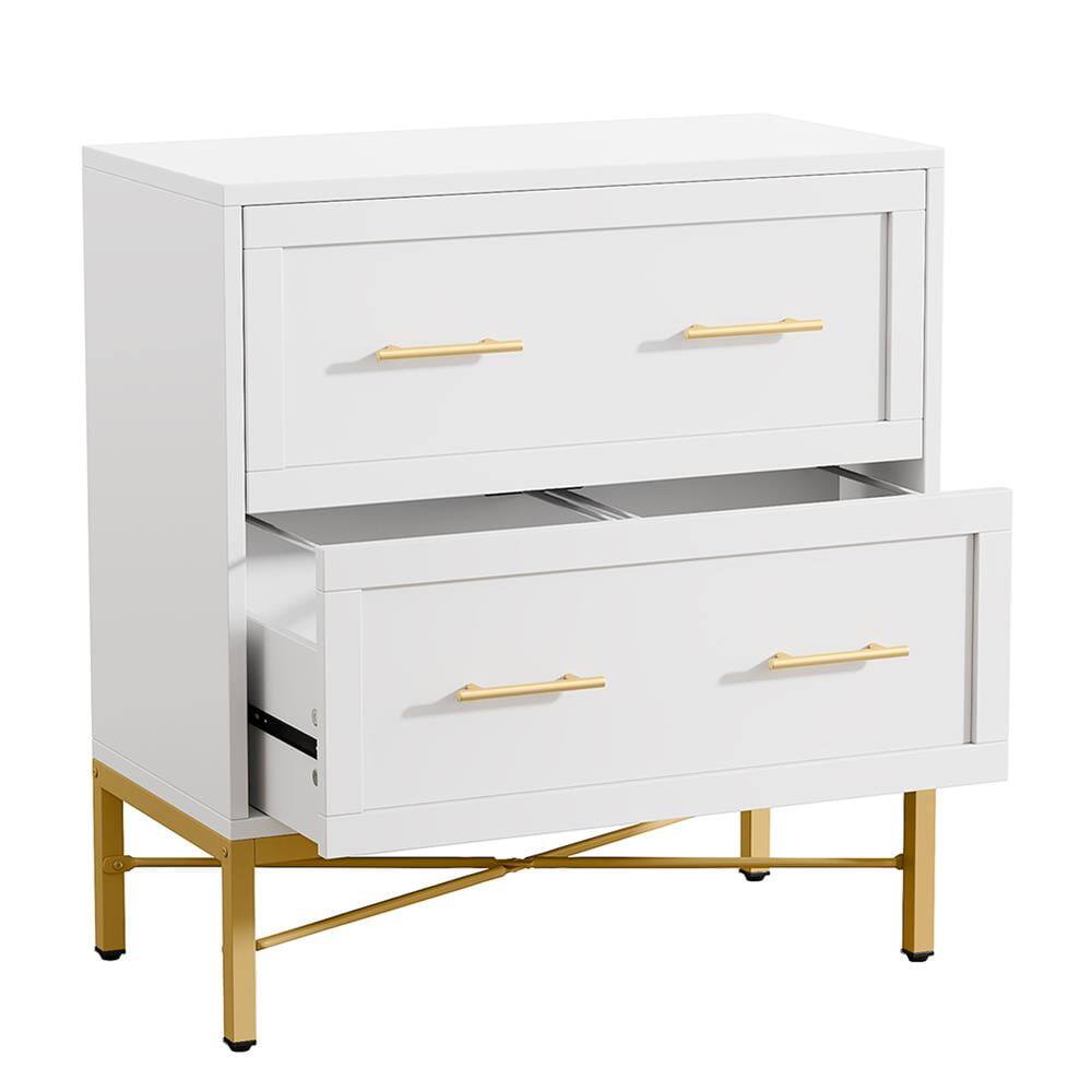 Front. Kadyn - Kadyn Filing Stroage Cabinets, 2-Drawer File Cabinet, Lateral Storage Cabinet Printer Stand,White - White.
