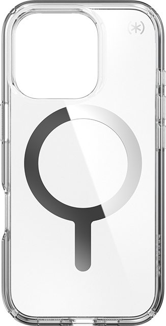 Speck - Presidio Perfect- with Chrome MagSafe Case - iPhone 16 Pro - Clear