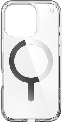 Speck - Presidio Perfect- with Chrome MagSafe Case - iPhone 16 Pro - Clear
