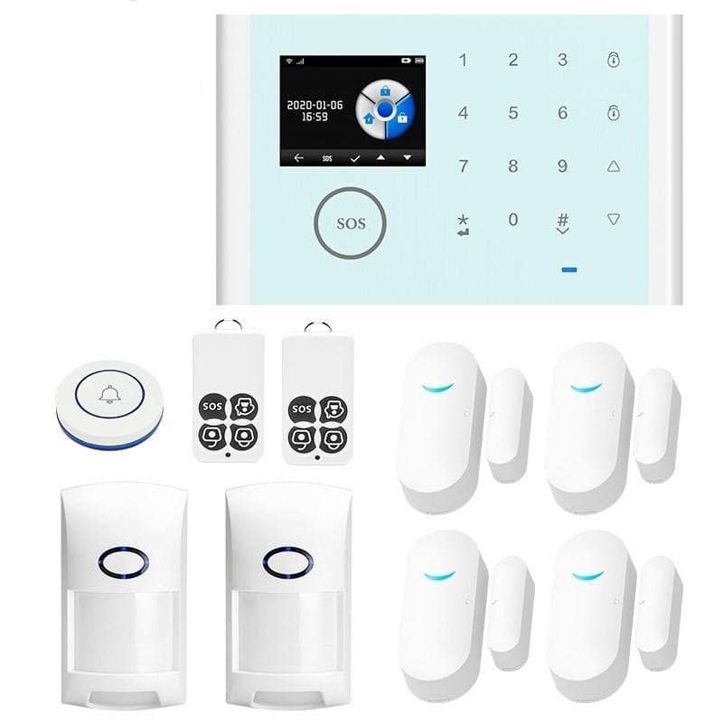 Cluzine - 4G/WiFi Smart Home Alarm System, Alexa Voice Control, Anti-Pet PIR,Remote & SOS