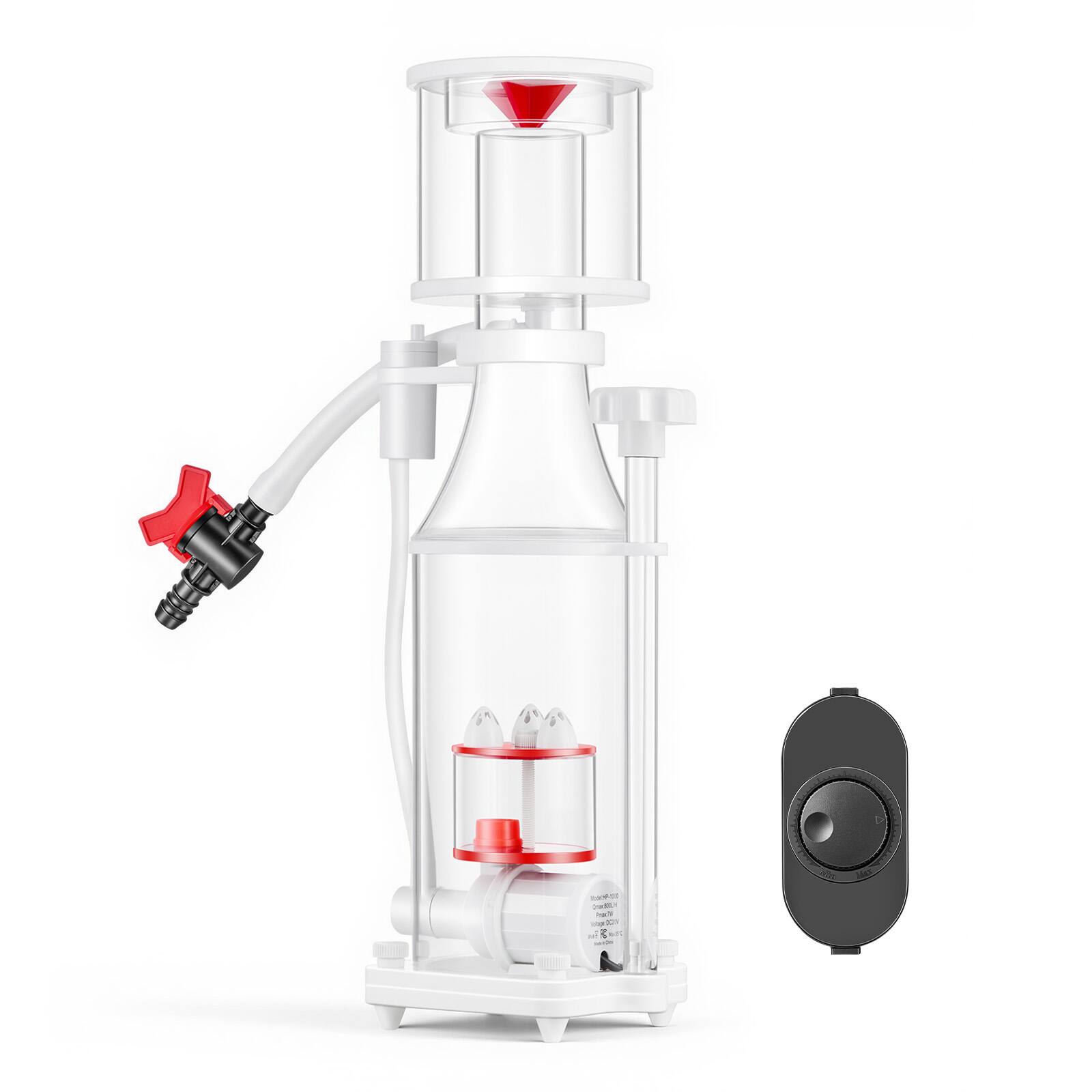 Front. VEVOR - Protein Skimmer for 53-106 Gal Saltwater Aquariums Internal with Pump, Protein Skimmer with DC Pinwheel Pump - Transparent.