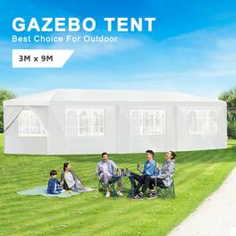 Gymax - 10'x30' Wedding Tent Outdoor Party Canopy Events - White