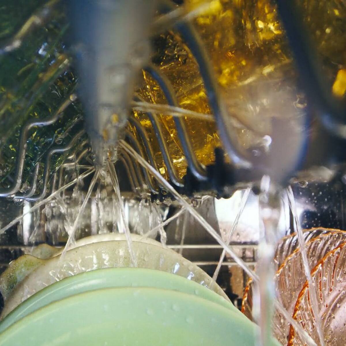 Alt View 4. KitchenAid - 24" Top Control Built-In Dishwasher with 360 Max Jets Third Rack and ProDry System, 44 dBA - Black Ore.