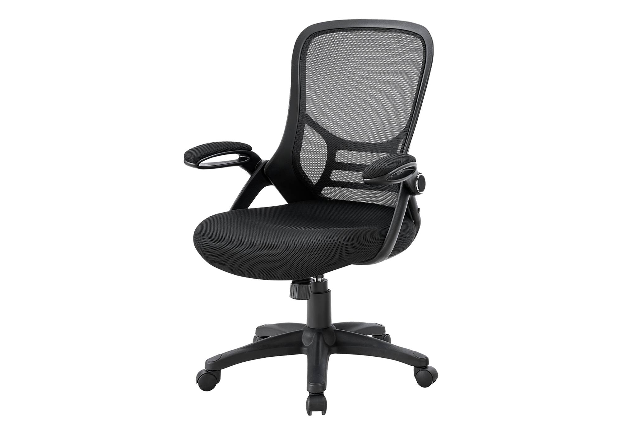 Alt View 1. Forest'nSky - Ergonomic Mesh Office Chair with Adjustable Height & Armrests - Modern Swivel Chair, Black Mesh & Metal Design - Black.
