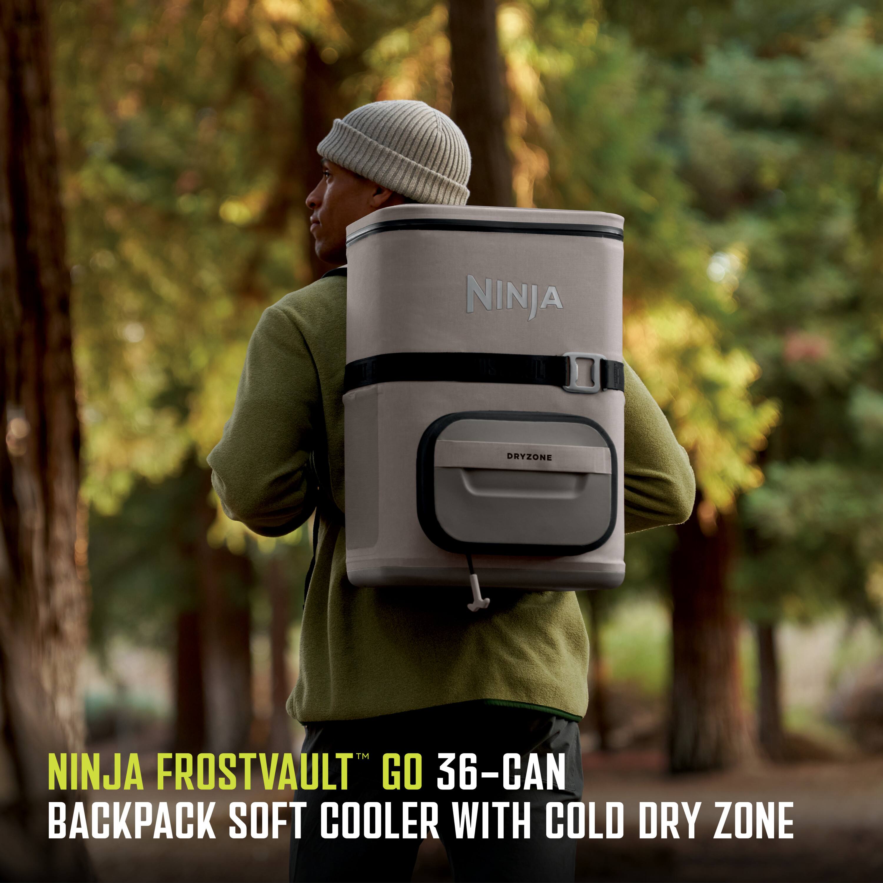 NINJA FROSTVAULT™ GO 36-CAN BACKPACK SOFT COOLER WITH COLD DRY ZONE