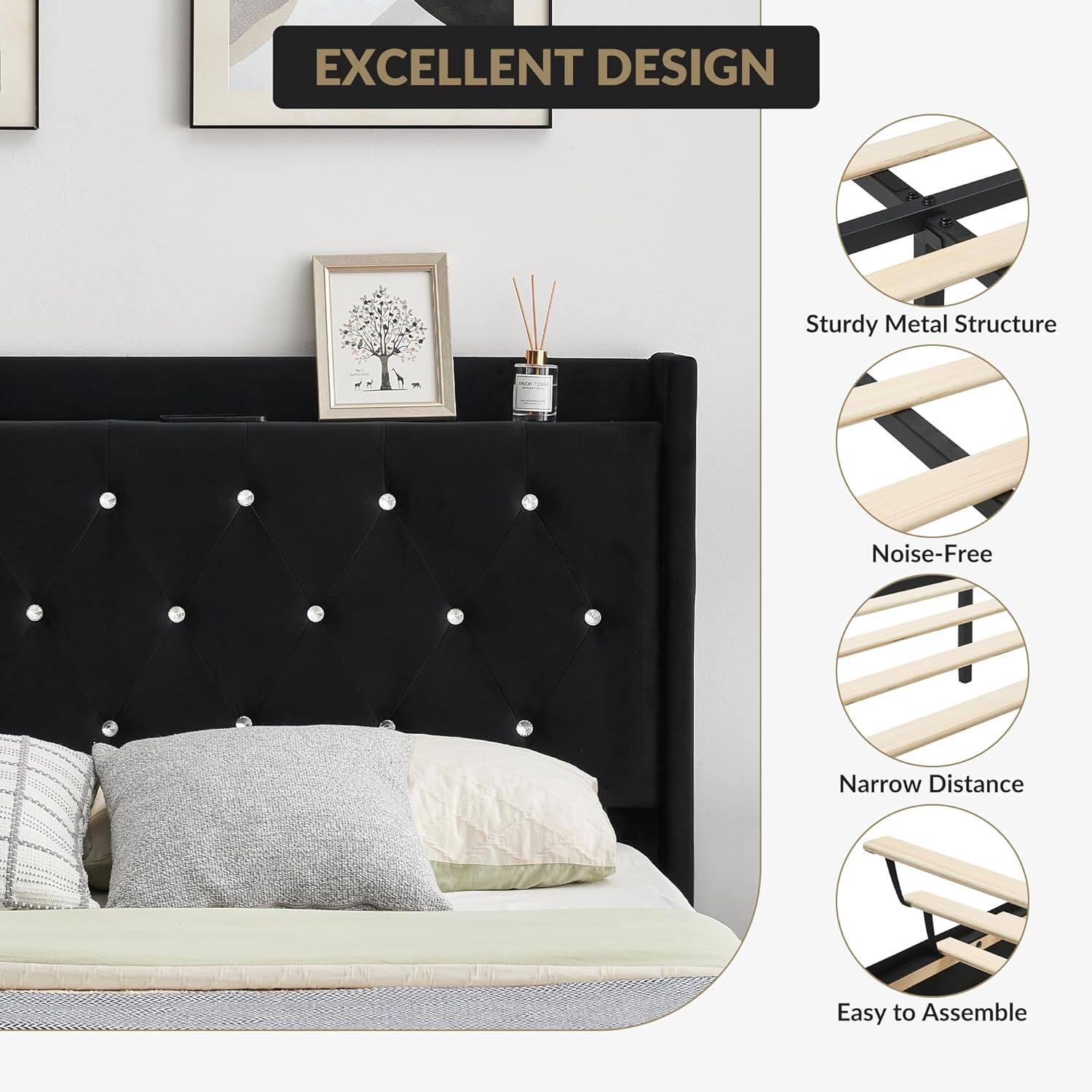 EXCELLENT DESIGN

- Sturdy Metal Structure
- Noise-Free
- Narrow Distance
- Easy to Assemble