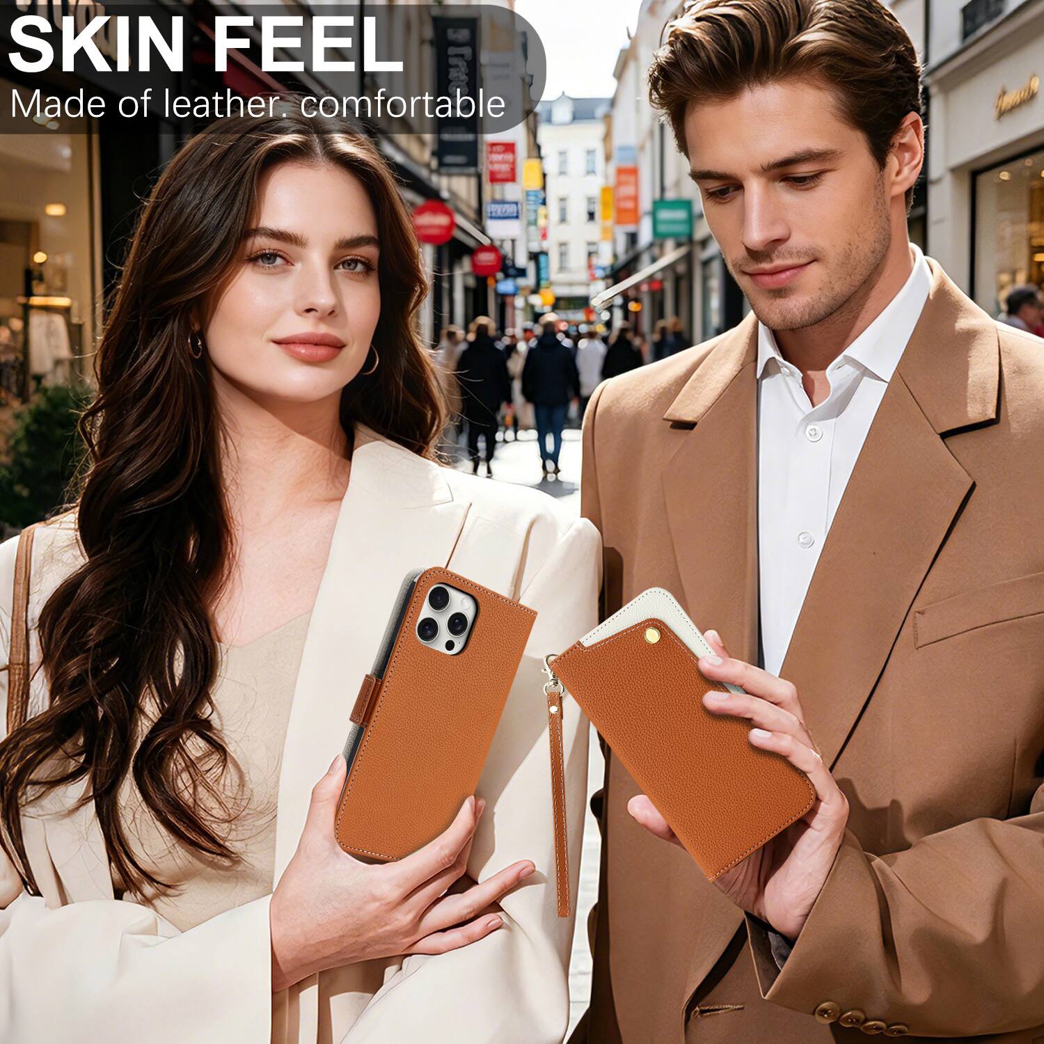 SKIN FEEL  
Made of leather. comfortable