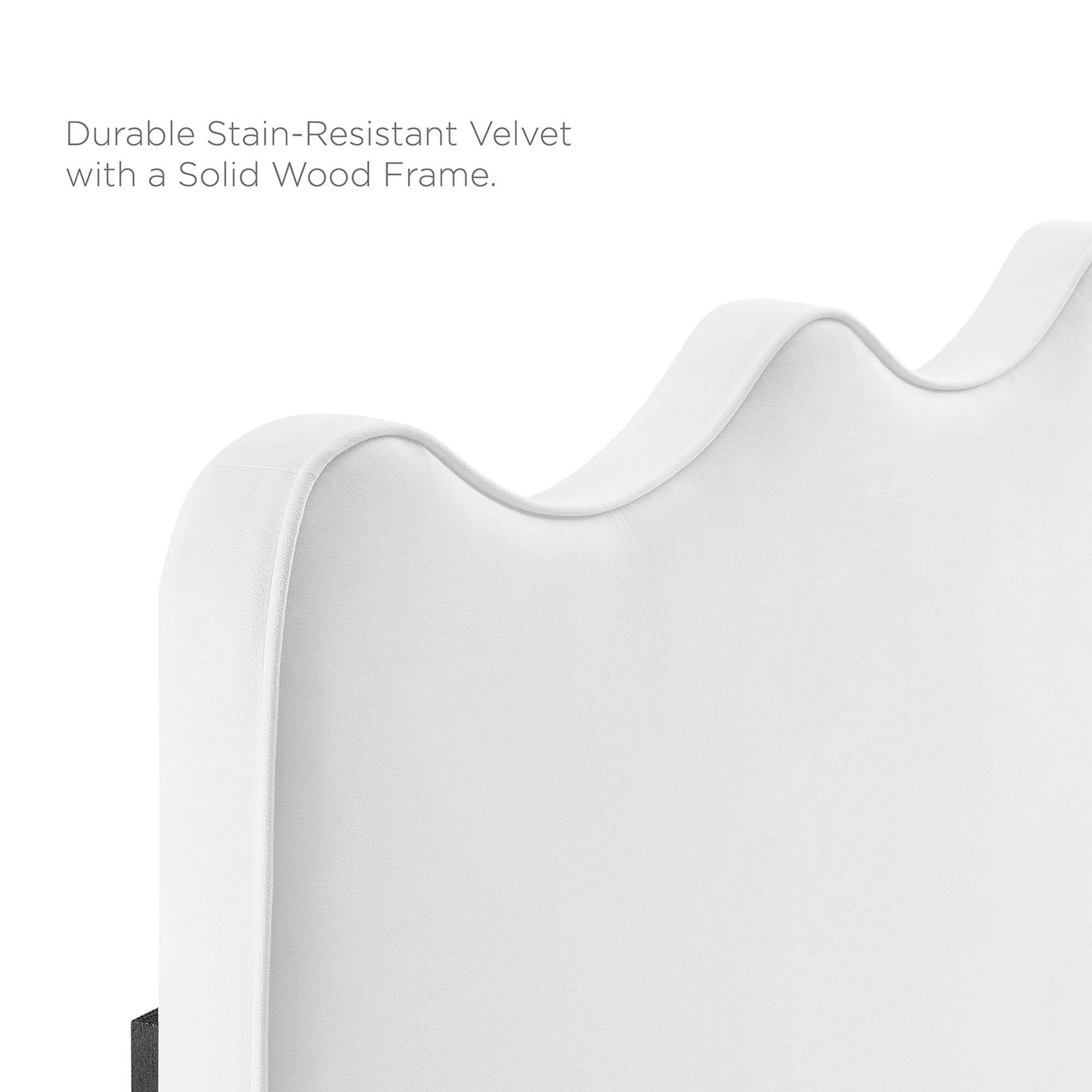 Durable Stain-Resistant Velvet with a Solid Wood Frame.