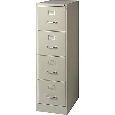 Staples - Commercial 4-Drawer Vertical File Cabinet, Letter Size, Lockable, 51.97"H x 15"W x 22"D, (22336D) - Putty