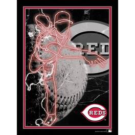 Fan Creations - Cincinnati Reds 12'' x 16'' Framed Neon Player Print - Black