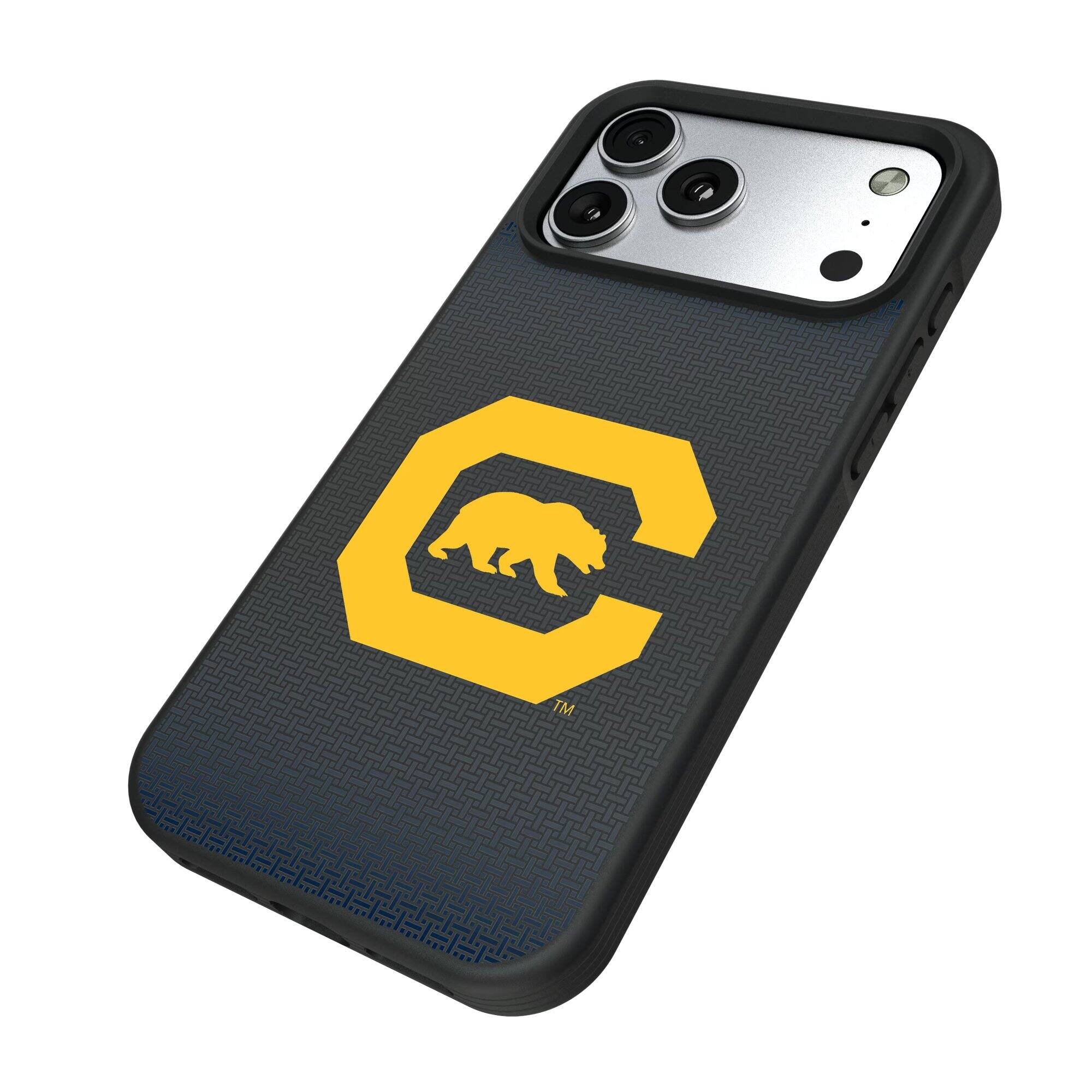 Alt View 1. Keyscaper - Cal Bears Bump Case with 8.2ft Drop Protection - 14 Pro - Black.