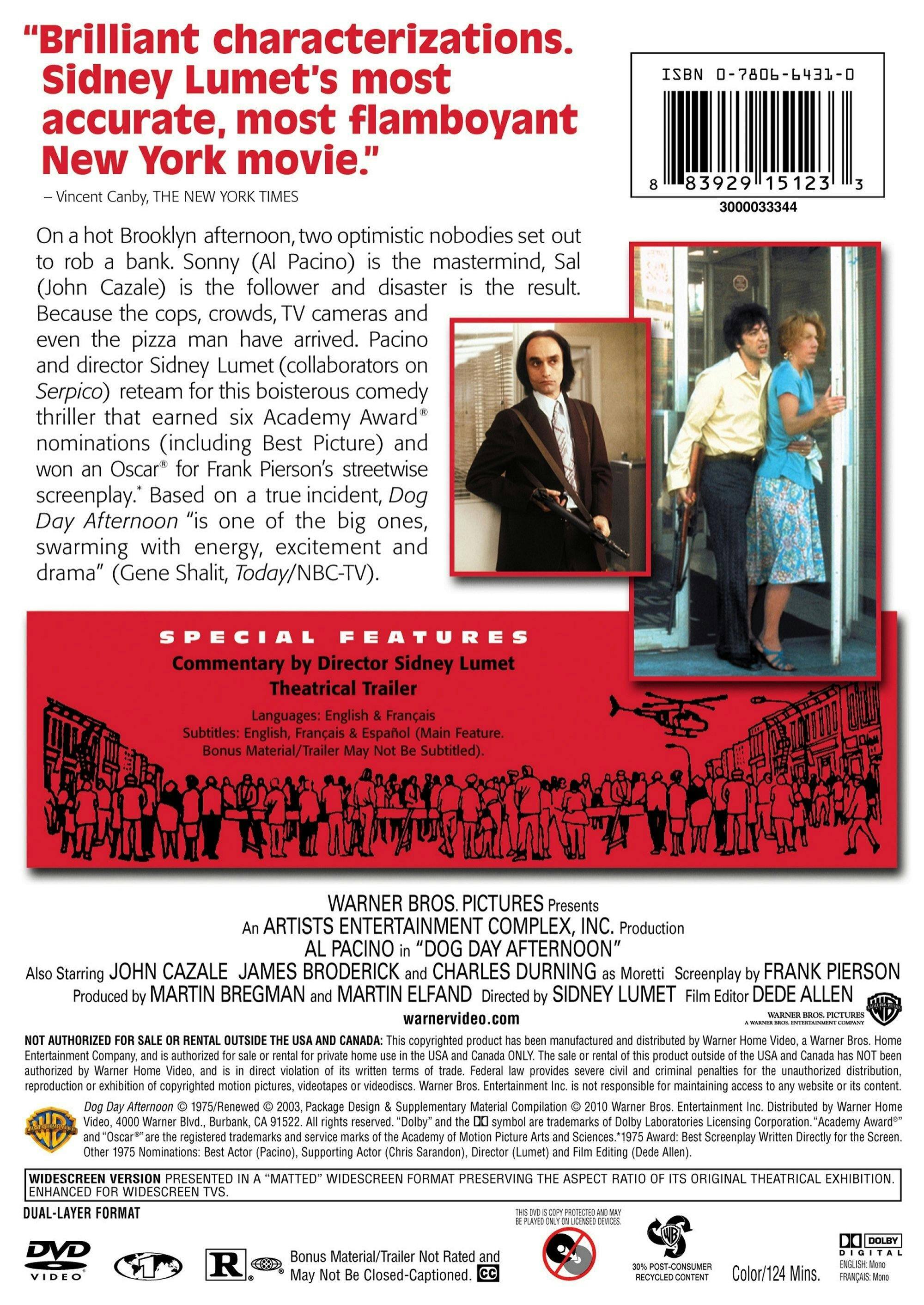 Angle. Dog Day Afternoon (DVD New Packaging) [DVD].