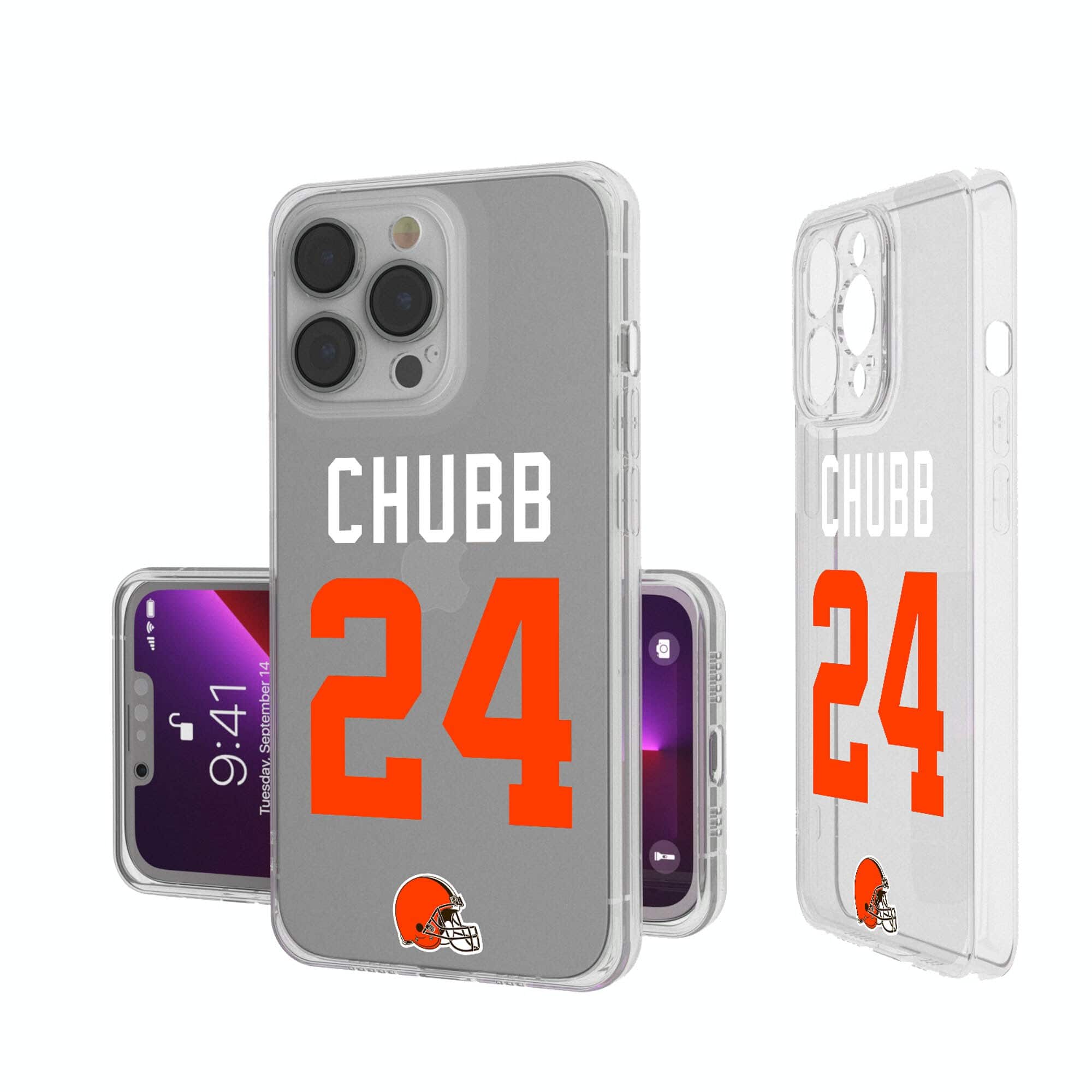 Keyscaper - NFL - Nick Chubb Cleveland Browns iPhone Clear Case - 16e - Multicolor
