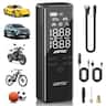 AGPtek - 150PSI & 7500mAh Cordless Car Tire Inflator Portable Air Compressor for Cars, Bikes & Motorcycle Tires - Black