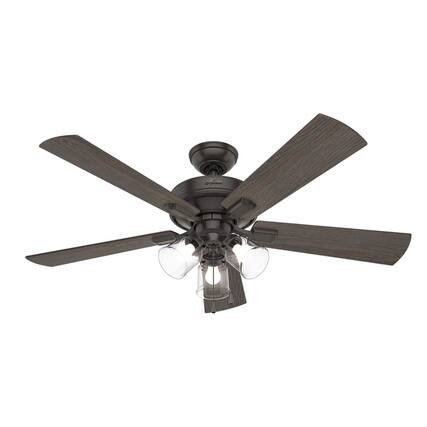 Front. Hunter - Hunter Crestfield 52 in. Bronze LED Indoor Ceiling Fan.