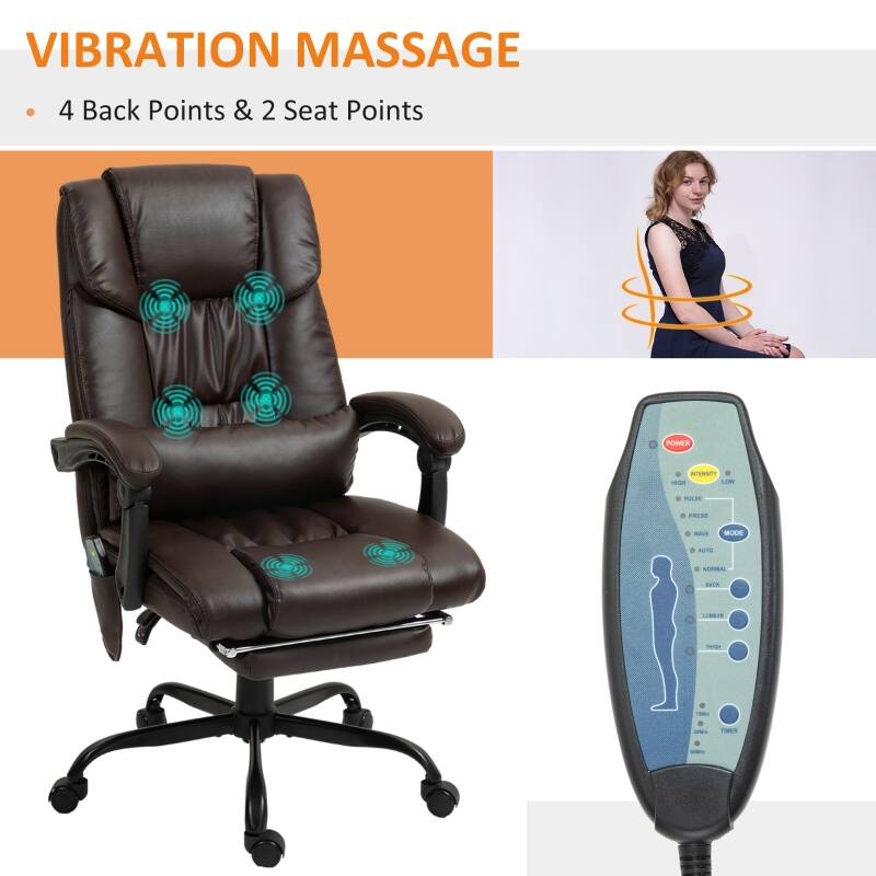 VIBRATION MASSAGE  
- 4 Back Points & 2 Seat Points