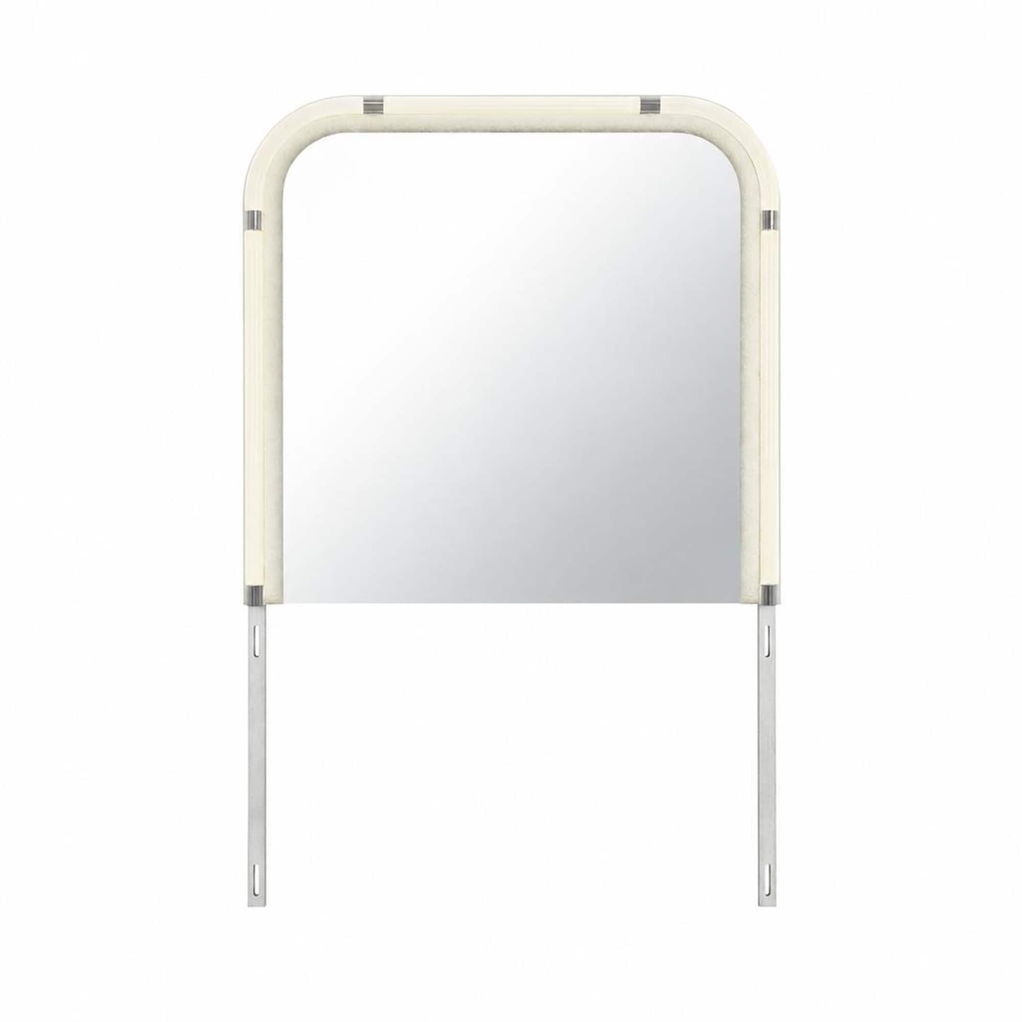 RYHNUYNE - LED Dresser Mirror, Large Rounded Edges, Impact Resistant Glass, Contemporary Bedroom Vanity - Beige price history on PriceWatchPro