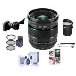Fujifilm - XF 16mm f/1.4 R WR Lens, Bundle with Flex Lens Shade, 67mm Filter Kit, Lens Case, Lens Cap Tether, Cleaning