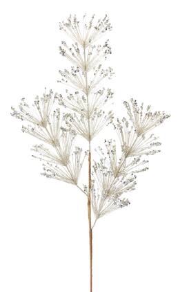 BreeBe - Pine and Sequin Spray (Set of 12) - Tiffany, Brown