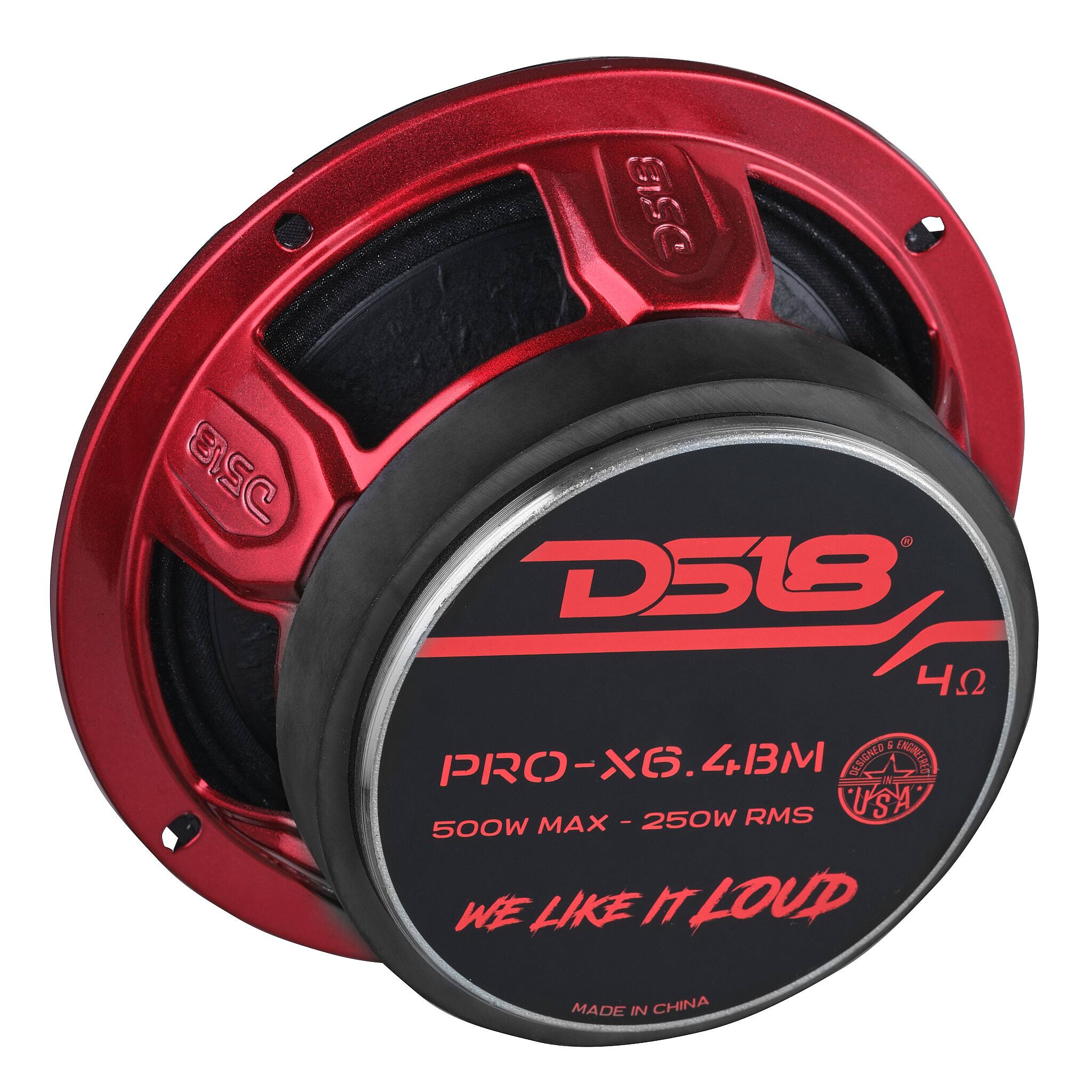 BSC D213 D518 40 G PRO-X6.4BM PRO - 4BM DESICAED LACAETRE N RMS USA 500W MAX I 250W WE LIKE IT LOUD MADE IN CHINA