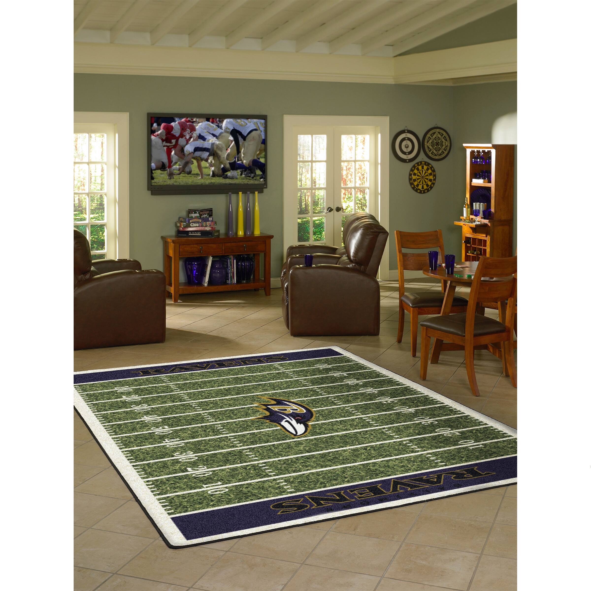 Alt View 1. Imperial - Baltimore Ravens 3'10" x 5'4" Homefield Rug - Green.