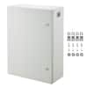 Front. VEVOR - Steel Electrical Box, 27.6 x 19.7 x 9.8 in, Cold Rolled Steel Electrical Enclosure Box, Wall-Mounted Outdoor Electronic - Grey.