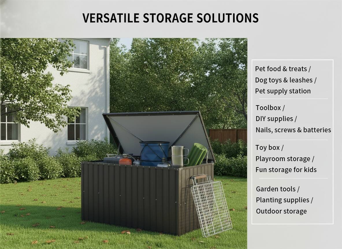 VERSATILE STORAGE SOLUTIONS

- Pet food & treats
- Dog toys & leashes
- Pet supply station
- Toolbox
- DIY supplies
- Nails, screws & batteries
- Toy box
- Playroom storage
- Fun storage for kids
- Garden tools
- Planting supplies
- Outdoor storage