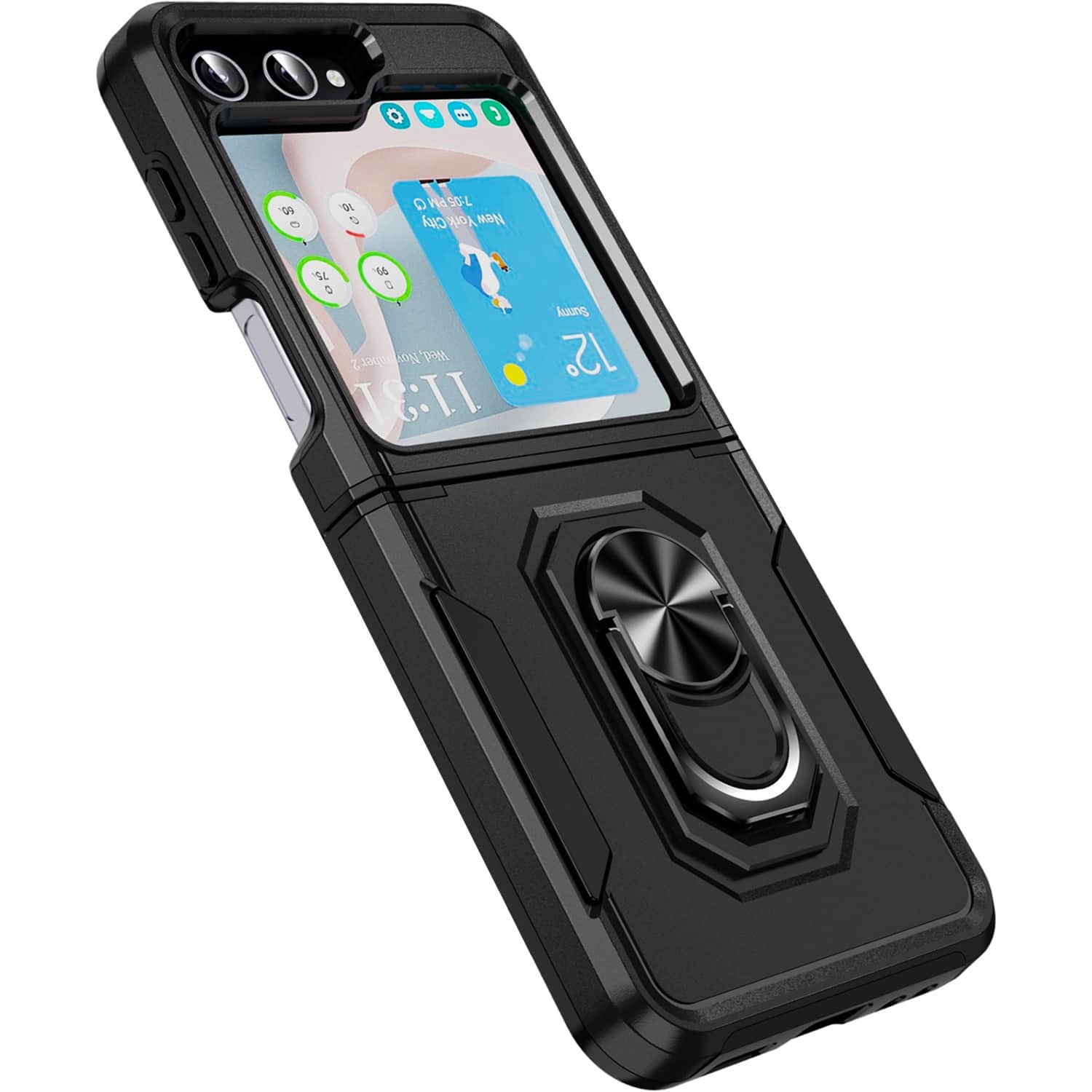 Alt View 14. SaharaCase - Heavy Duty Kickstand Case for Samsung Galaxy Z Flip5 - Black.