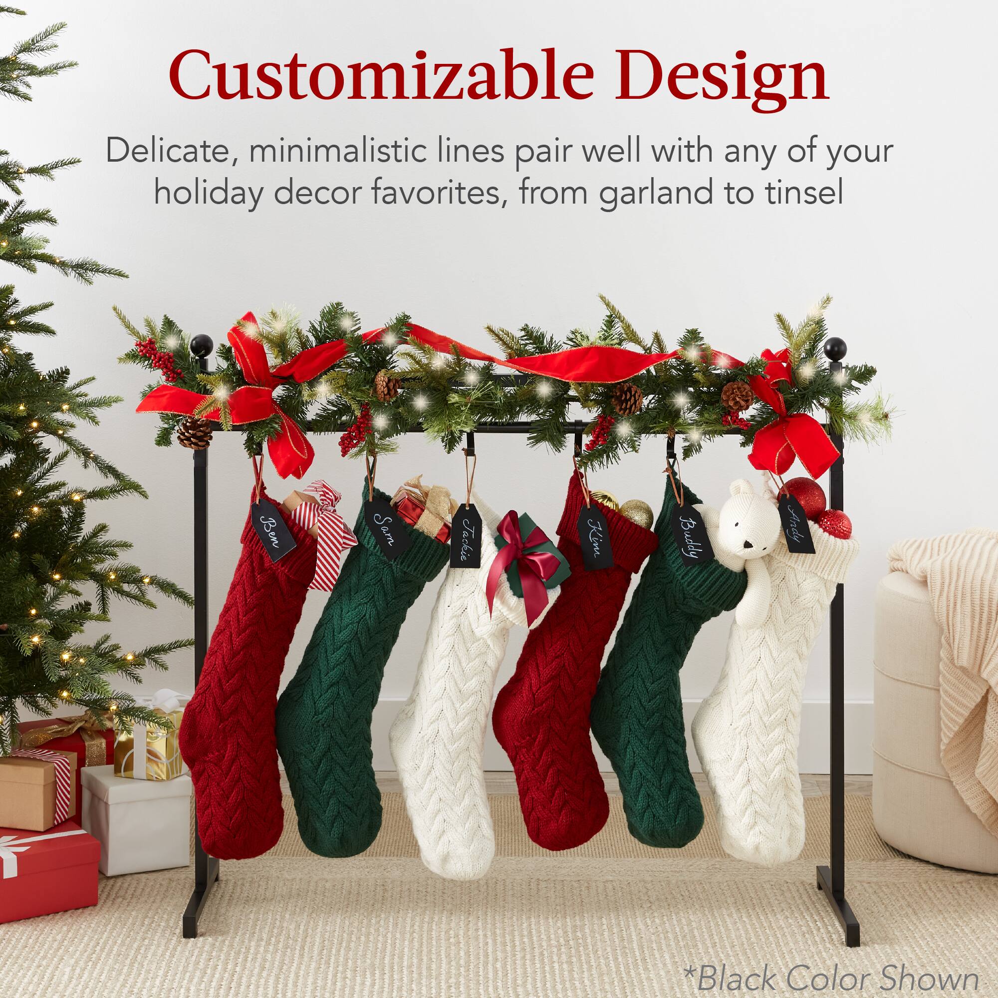 Customizable Design

Delicate, minimalist lines pair well with any of your holiday decor favorites, from garland to tinsel

*Black Color Shown