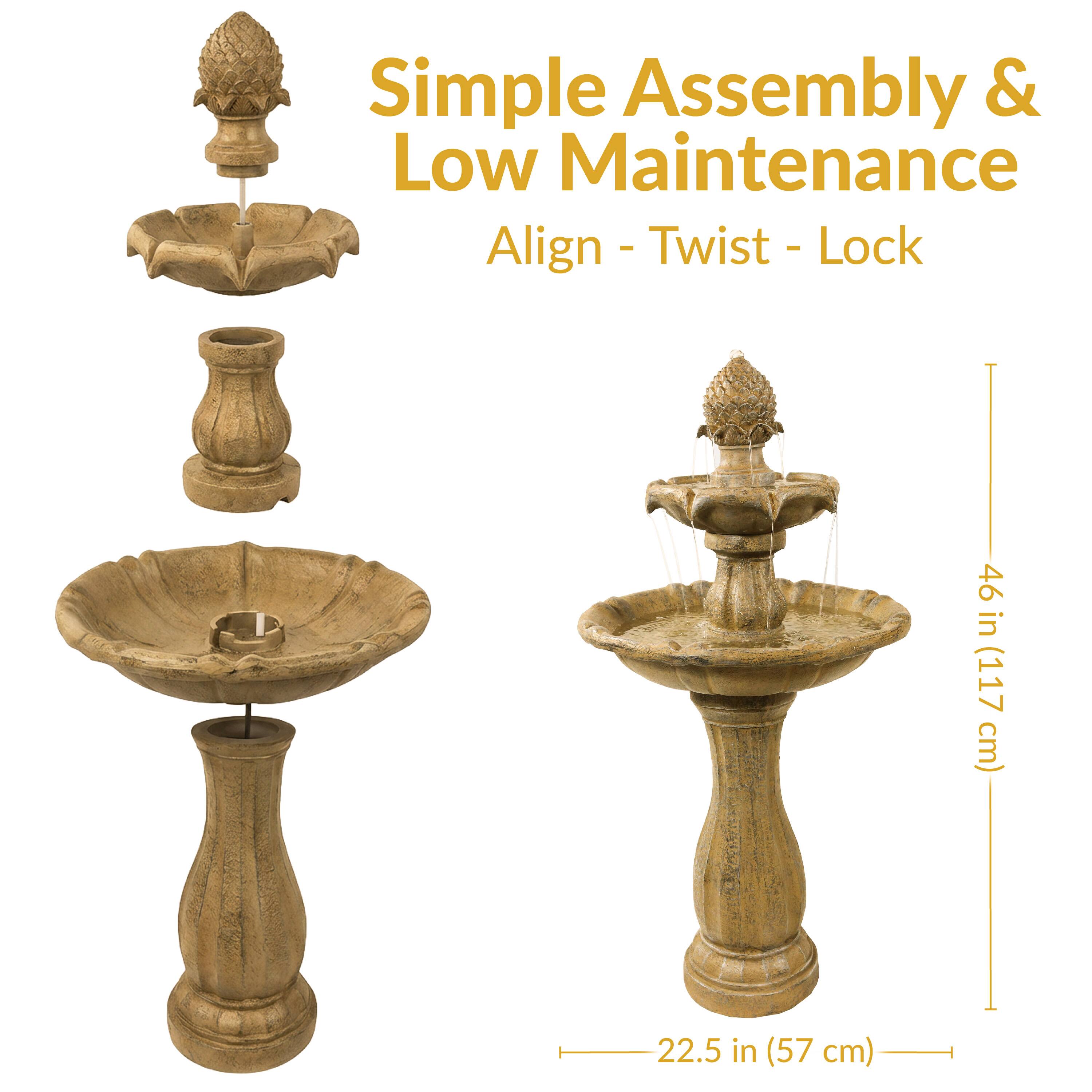 Simple Assembly & Low Maintenance  
Align - Twist - Lock  
46 in (117 cm)  
22.5 in (57 cm)
