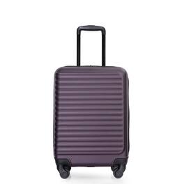 BreeBe - Lightweight 20' Carry-On Luggage with Spinner Wheels - Purple