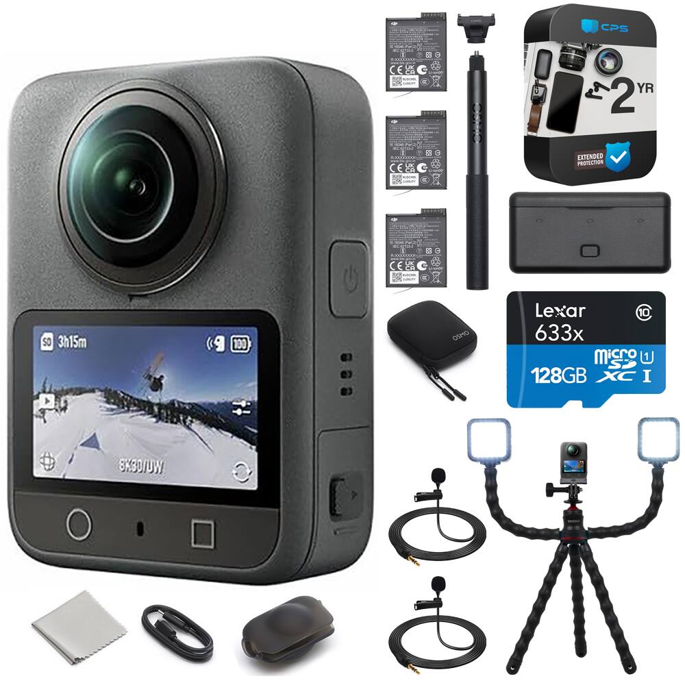 DJI - Osmo 360 Adventure Combo w/ 2YR Warranty + Accessories Bundle