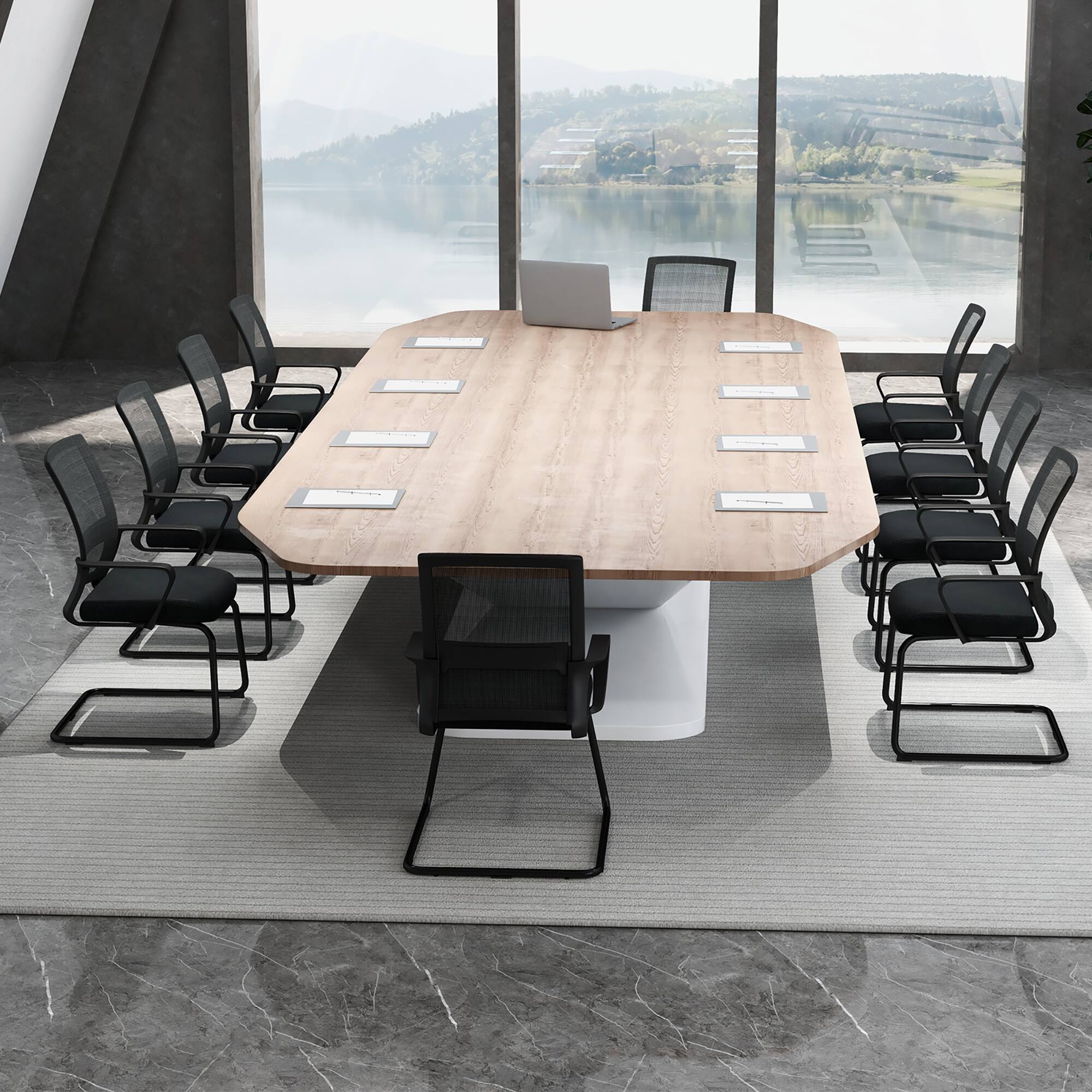 Alt View 1. Gymax - Gymax Office Guest Chair Set of 10 Conference Reception Chair w/ Lumbar Support & Sled Base - Black.