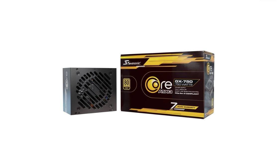 Seasonic GX-750  
750 WATTS  
ATX  
80 PLUS  
7 YEARS WARRANTY  
COMPLIANT