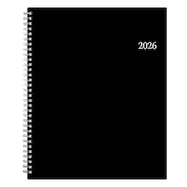 2026 Blue Sky Enterprise 8.5" x 11" Weekly & Monthly Planner, Plastic Cover, (111288-26) - Black