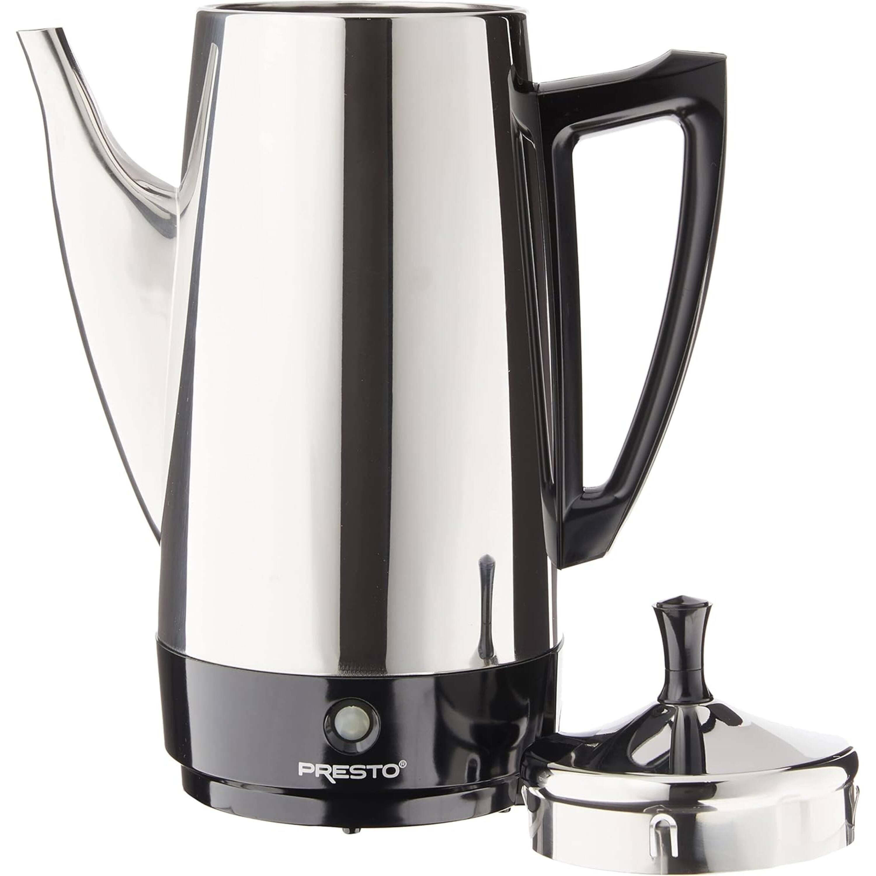 Alt View 1. Presto - Presto 02811 Steel Coffee Maker 12cup 800watts - Silver.