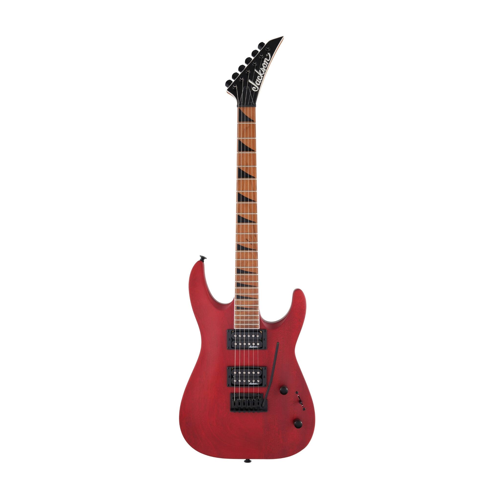 Left. Jackson - Jackson JS Series Dinky Arch Top Electric Guitar (Red) w/Gig Bag and Strings.