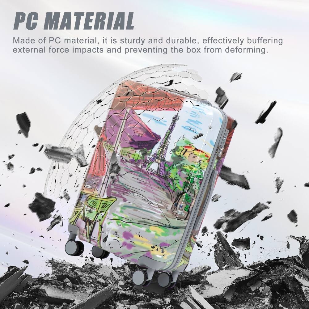 PC MATERIAL  
Made of PC material, it is sturdy and durable, effectively buffering external force impacts and preventing the box from deforming.
