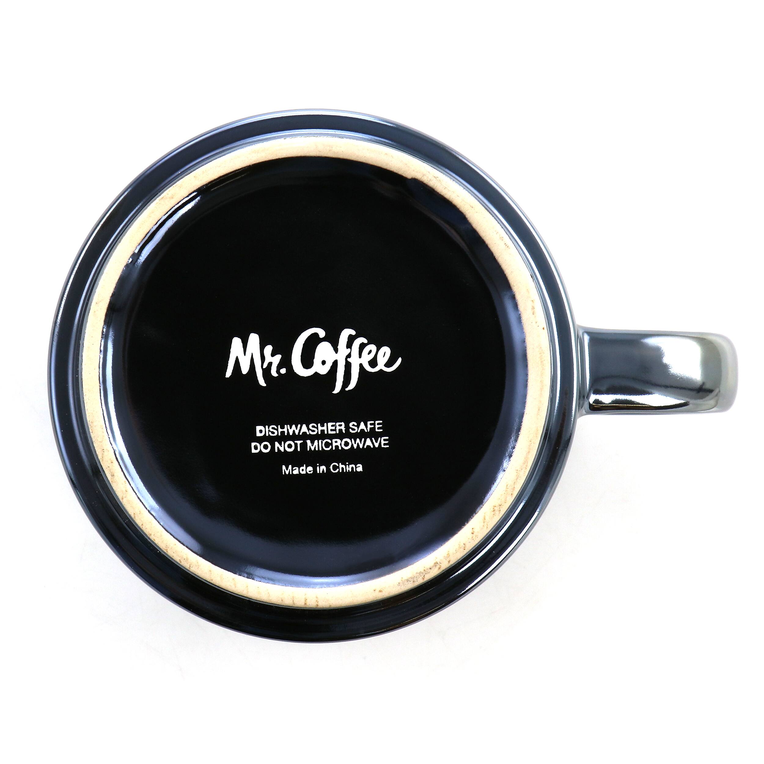 Mr. Coffee is dishwasher safe and should not be microwaved. The product is made in China.