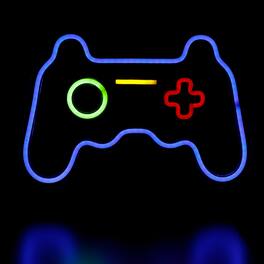 Northlight - LED Video Game Controller Neon Lighted Wall Art - 11" - Blue