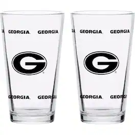 Indigo Falls - Georgia Bulldogs Two-Pack Knockout 16oz. Pint Glass Set - Multicolor