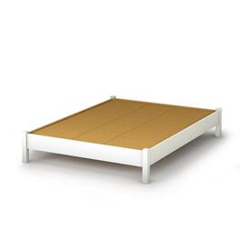 Hivvago - Full size Simple Platform Bed - White