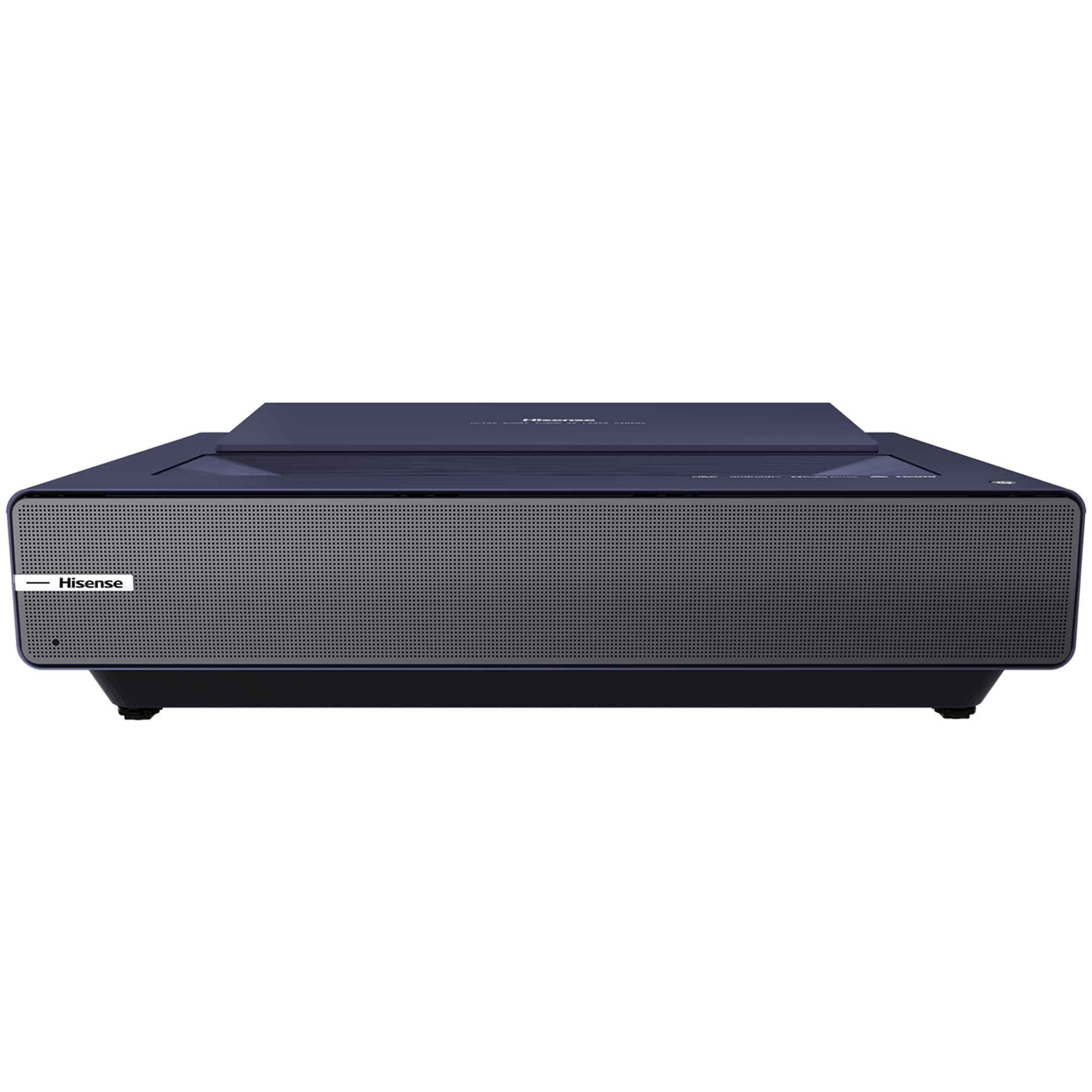 Front. Hisense - PX1 Triple-Laser Ultra-Short Throw Home Theater Projector, 4K UHD, HDR, Android TV, Dolby Atmos, 2000 Lumens - Blue.