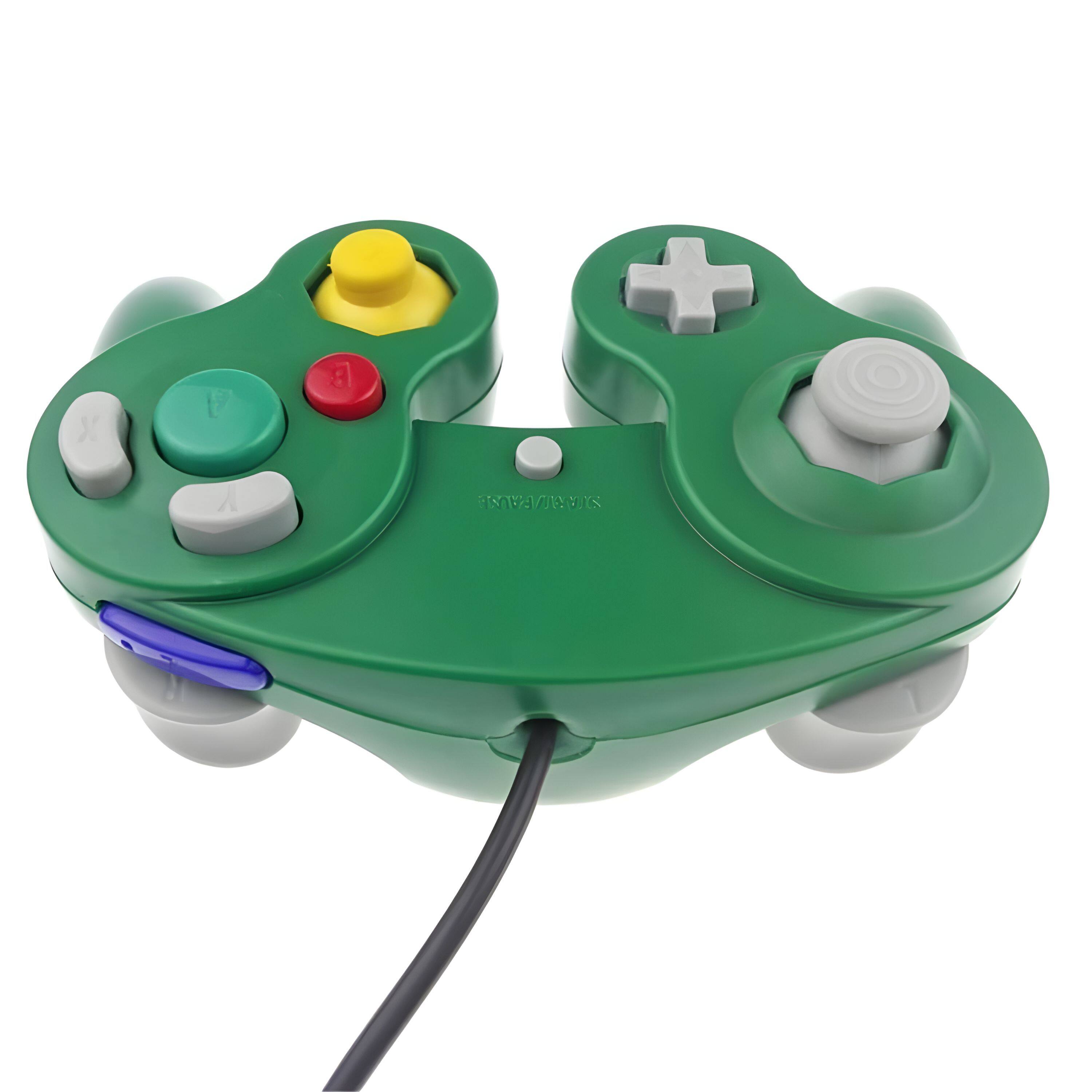 Angle. Kitcheniva - Wired Controller Gamepad For Nintendo GameCube GC & Wii U Console - Green.