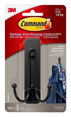 Command - Medium Hook, 4 lb - Matte Black