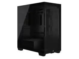 CORSAIR - 3500X Tempered Glass Mid-Tower, Black – No Fans – Reverse MB Support – 10x 120mm Fans – 2x 360mm Radiators - Black